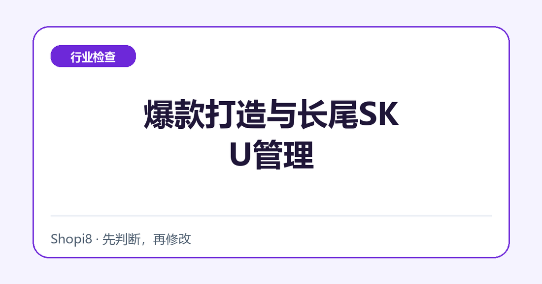 爆款打造与长尾SKU管理中文封面，突出行业检查主题