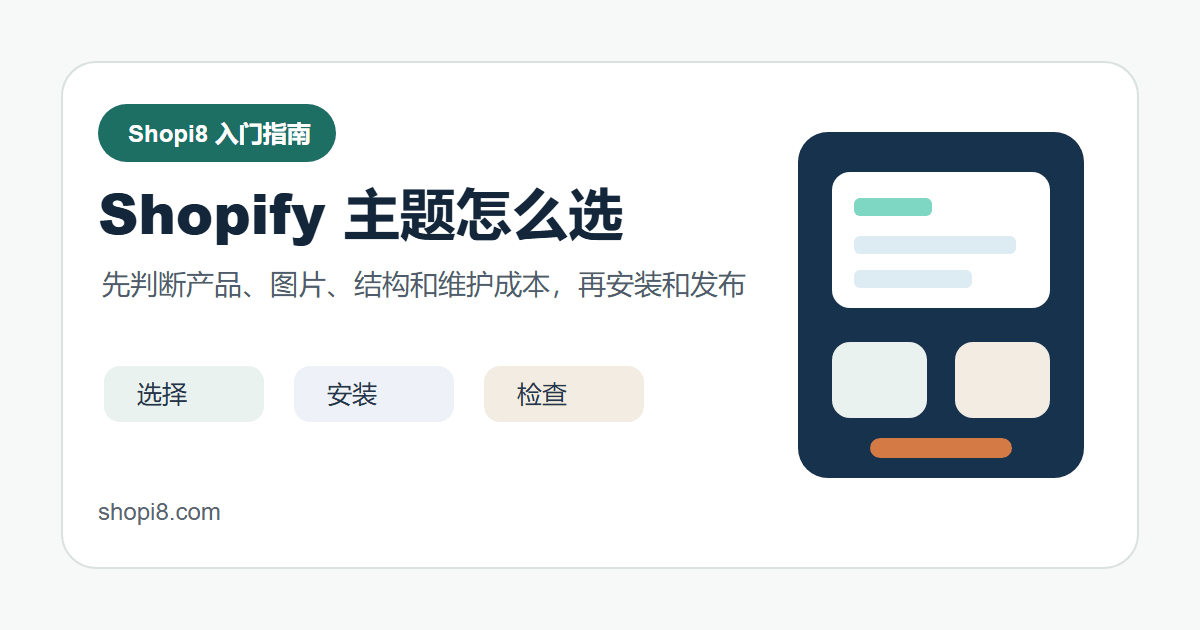 Shopify 主题怎么选：免费主题、安装和基础设置 - shopi8 中文建站教程