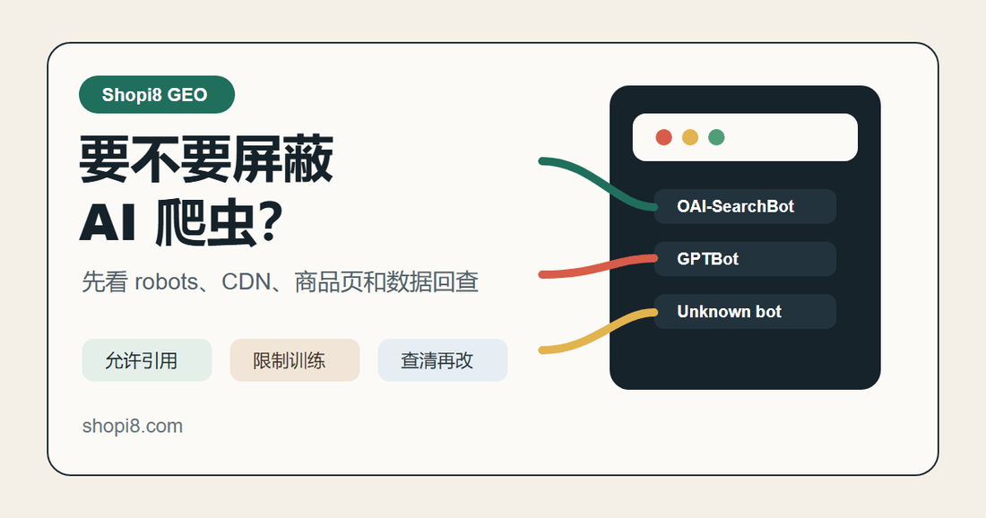 Shopify 店铺怎么处理 AI 爬虫？先分清这 4 类访问 - shopi8 中文建站教程
