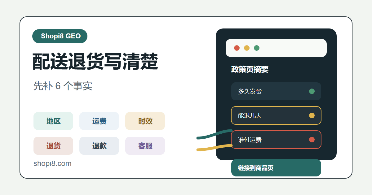 Shopify 配送和退货页怎么写，AI 和用户才看得懂 - shopi8 中文建站教程