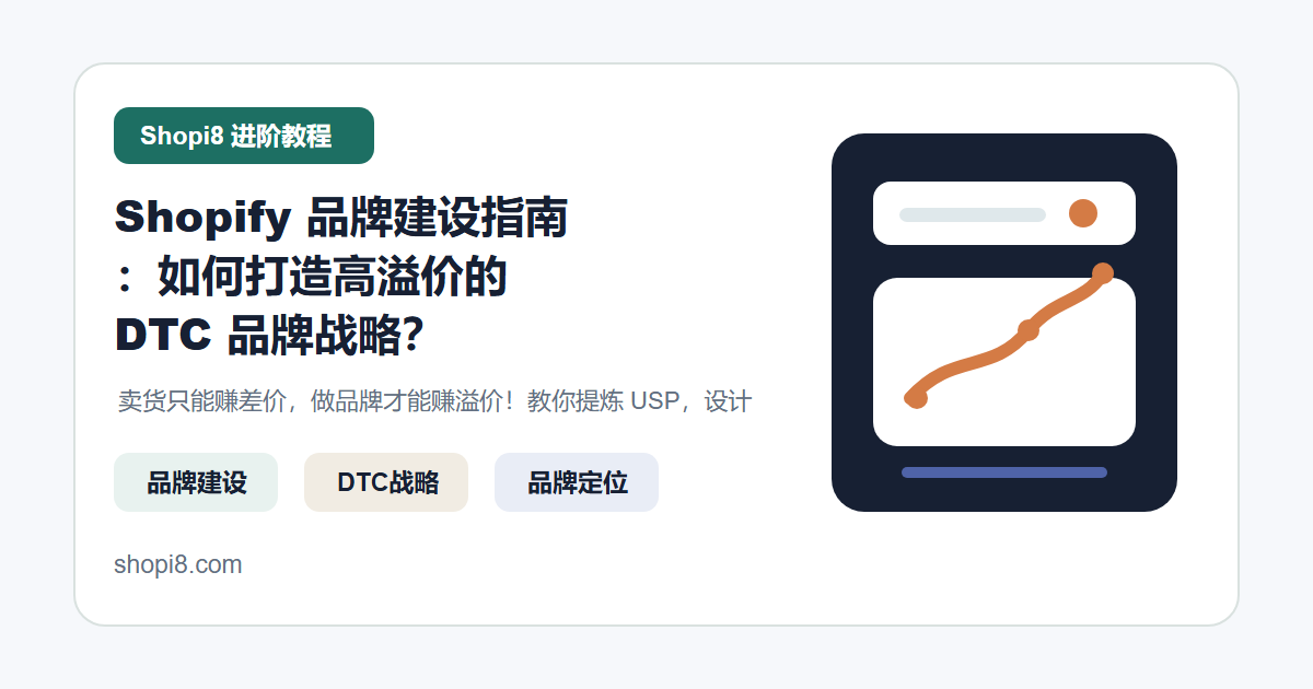 Shopify 品牌建设指南：如何打造高溢价的 DTC 品牌战略？ 封面图