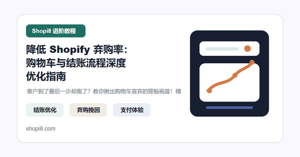 降低 Shopify 弃购率：购物车与结账流程深度优化指南 封面图