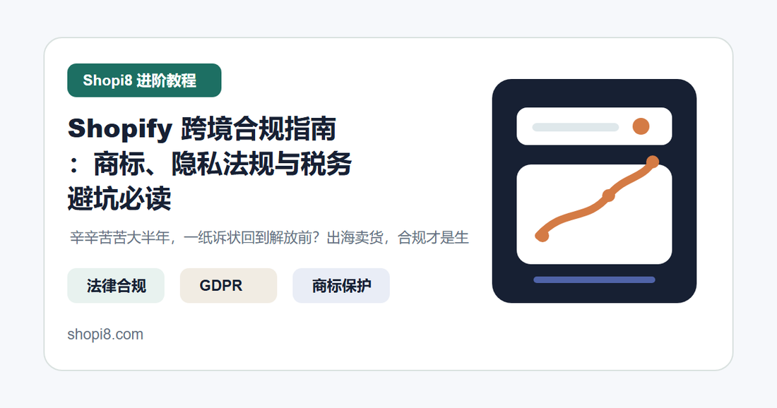 Shopify 跨境合规指南：商标、隐私法规与税务避坑必读 封面图