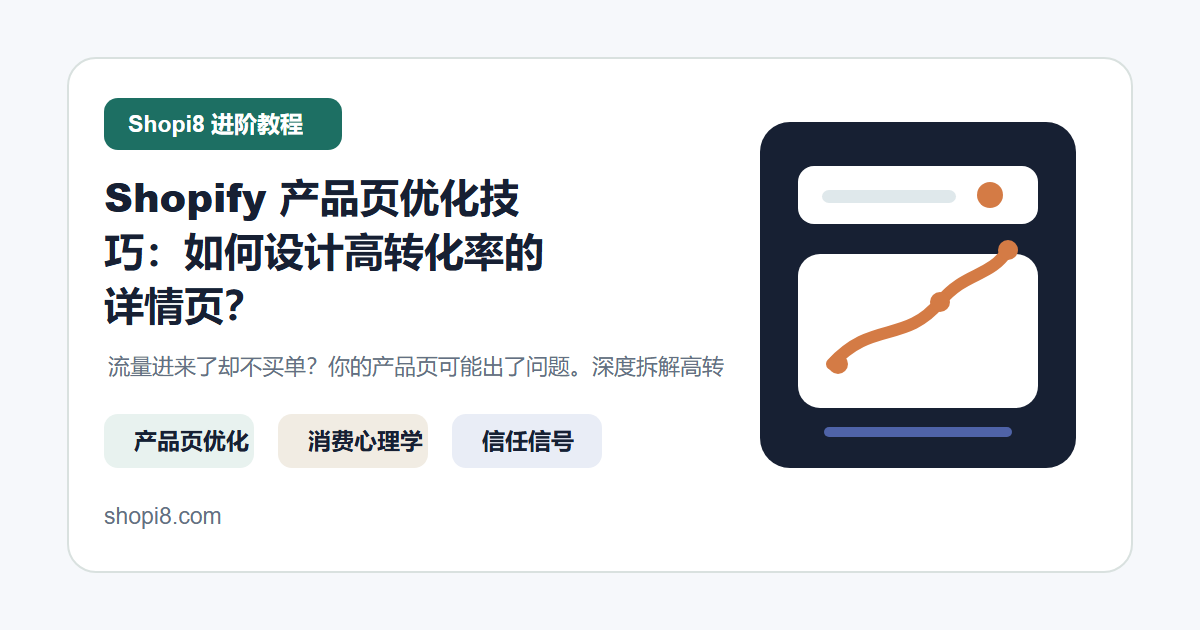 Shopify 产品页优化技巧：如何设计高转化率的详情页？ 封面图