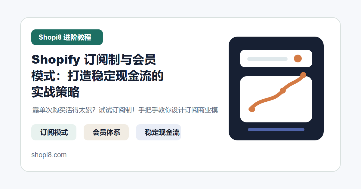 Shopify 订阅制与会员模式：打造稳定现金流的实战策略 封面图