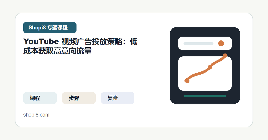 YouTube 视频广告投放策略：低成本获取高意向流量 封面图